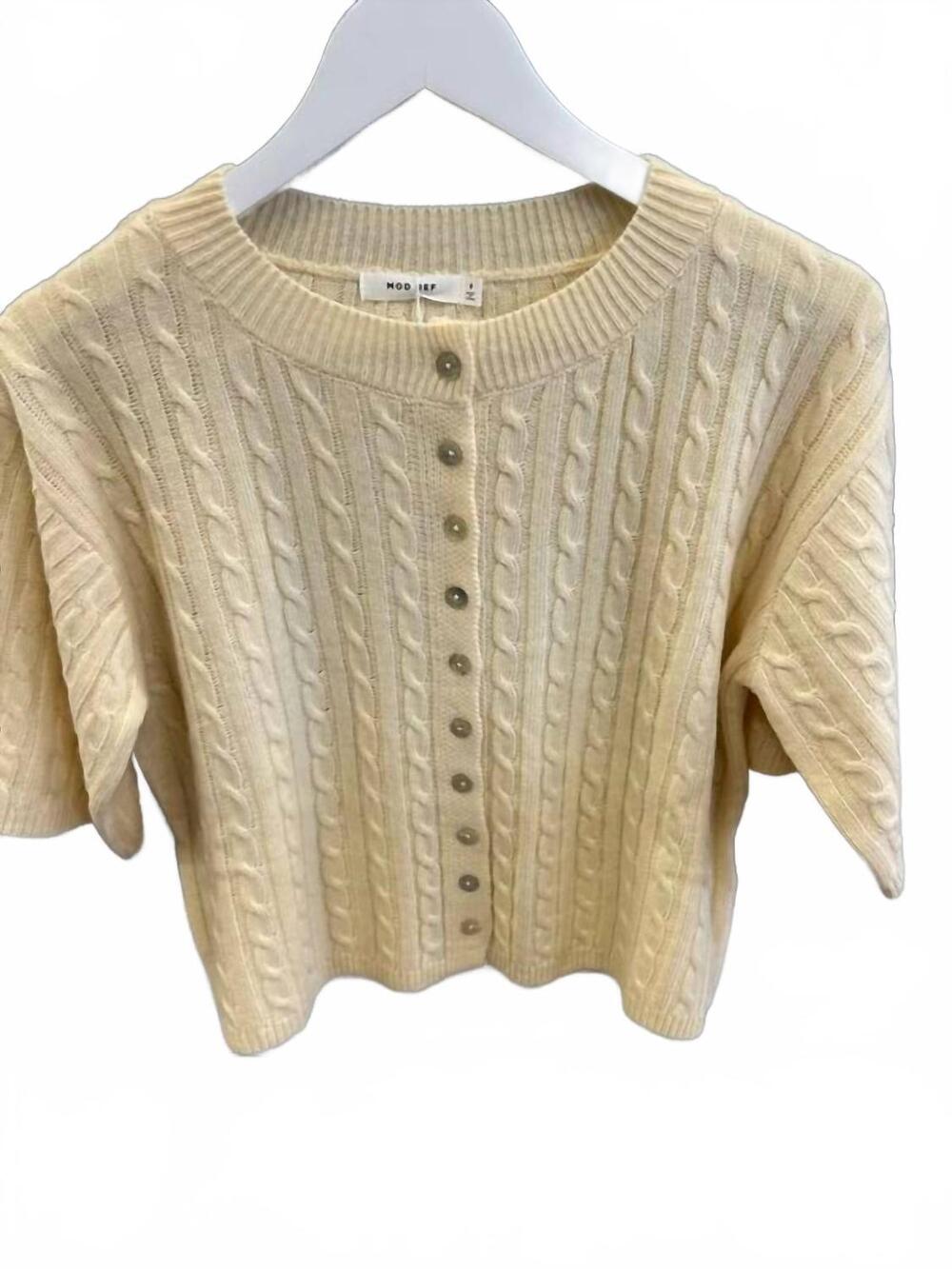 NEW MOD REF women's poppy cardigan in yellow